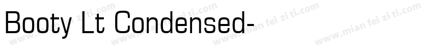 Booty Lt Condensed字体转换